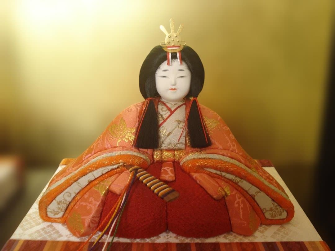 原米洲　雛人形　お雛様　親王飾り　ひな祭り　木目込み　人形　日本人形