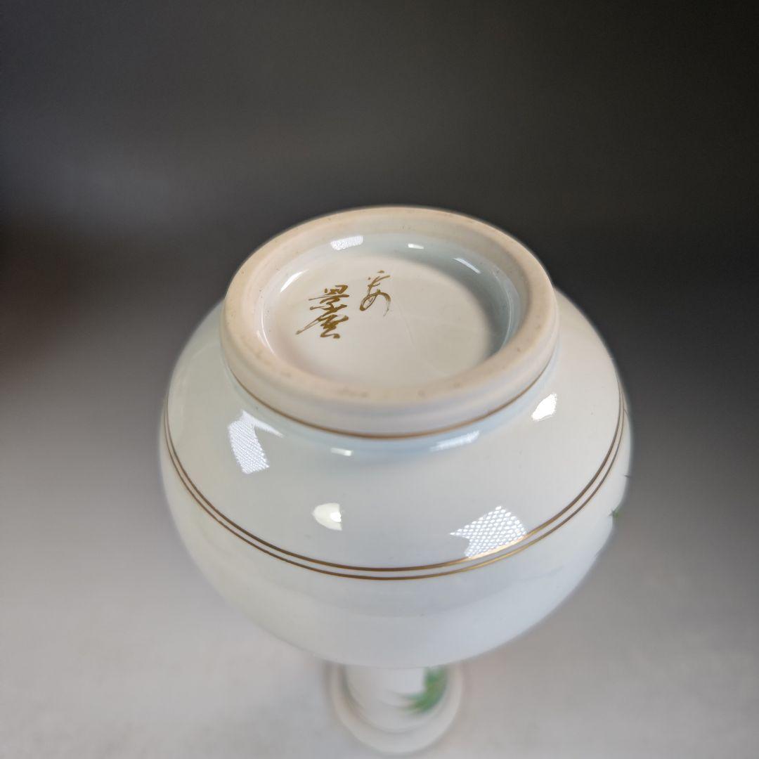 イ847 皆具『平安　景雲』『色絵竹文　台子皆具　共箱』水指　健水　蓋置　杓立