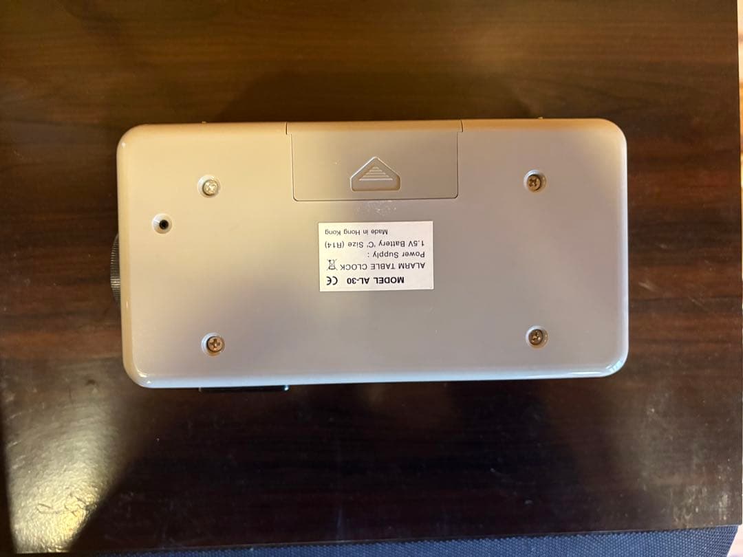 ★動作品★TWEMCO トゥエンコ パタパタ時計　AL-30グレー 目覚まし時計