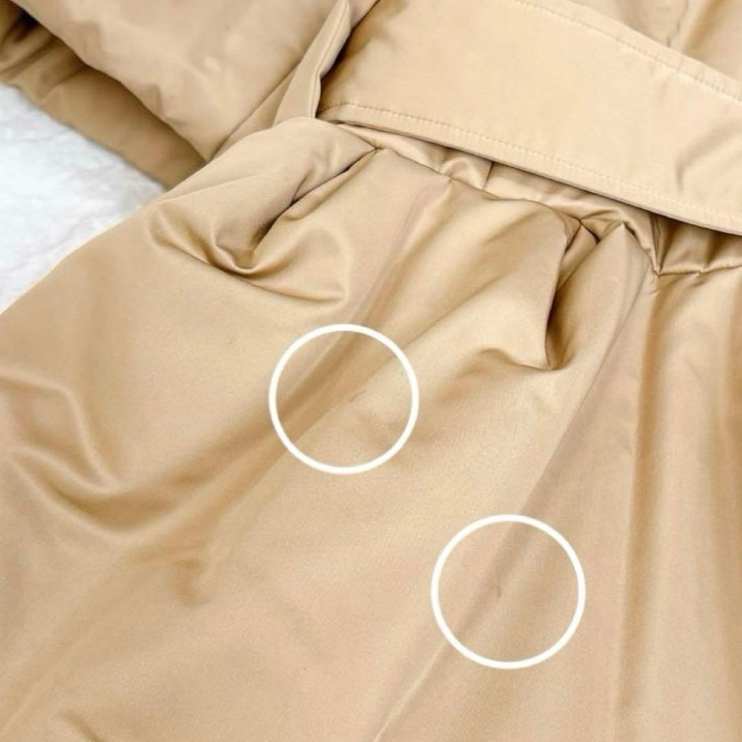 定価25万✨FOXEY 女優襟　シルクダウンコート　ベルト　ベージュ　ペプラム