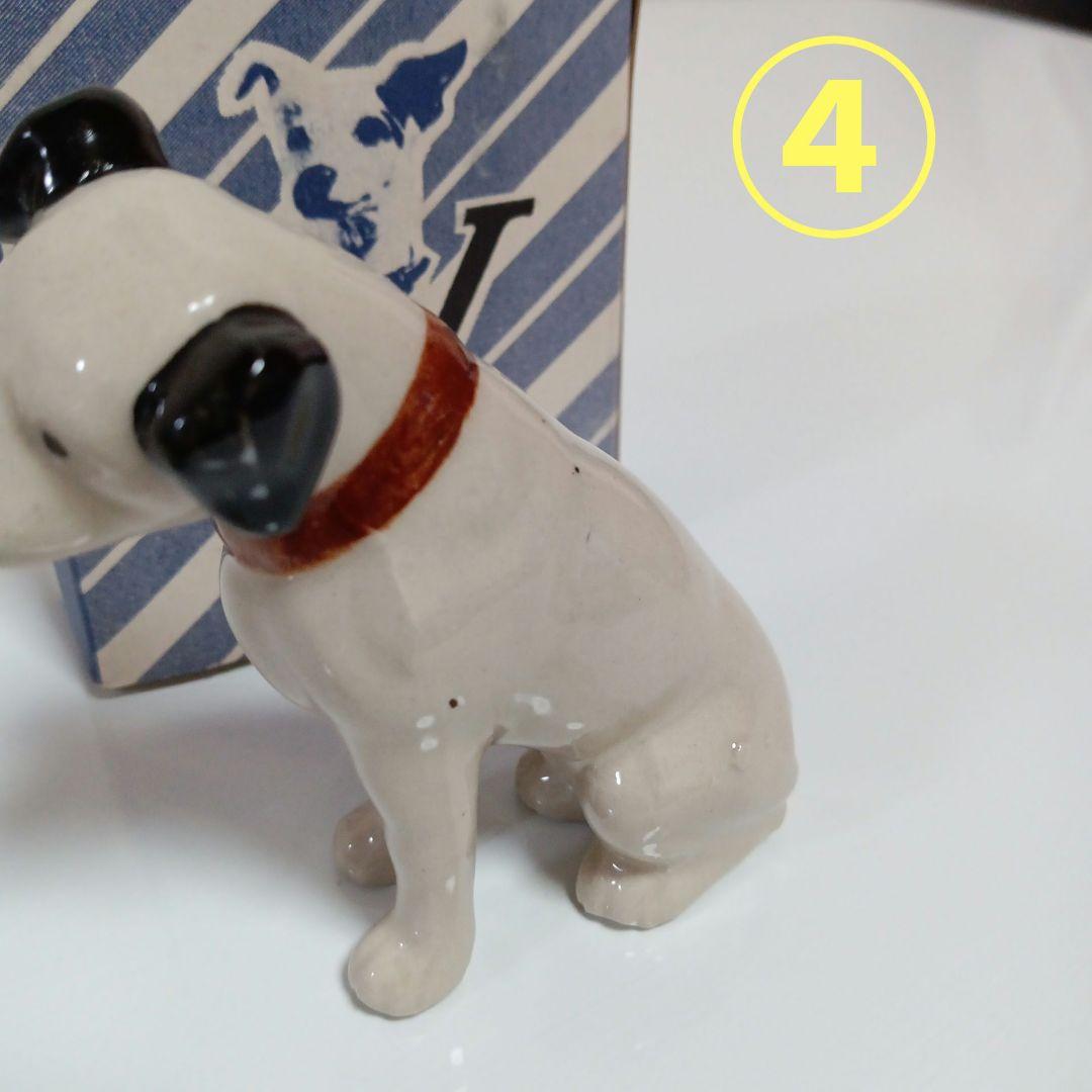 ビクター犬　ニッパー君　昭和レトロ　ヴィンテージ　陶器　置物　6体