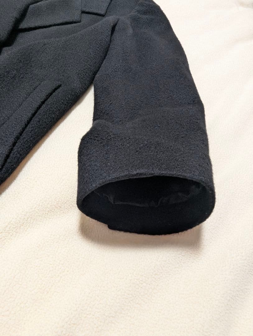 カシミヤ100% 黒 ブラック チェスターコート ロングコート