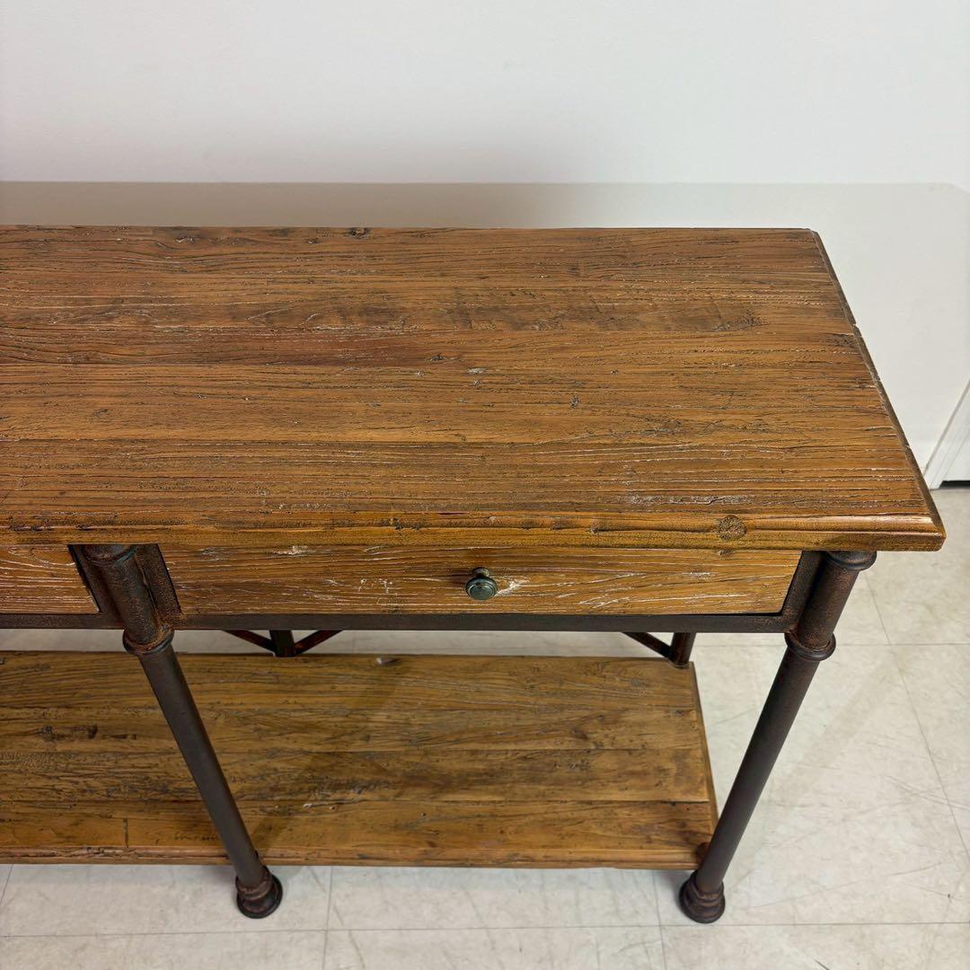 古材　コンソールテーブル　カントリースタイル　アンティーク調