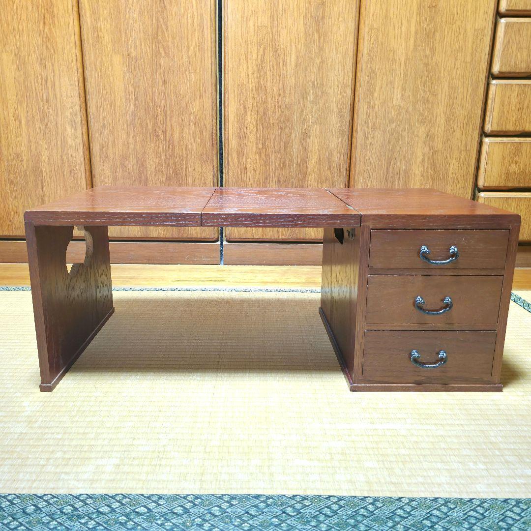 【美品】折り畳み座机・文机　昭和レトロ家具　ヴィンテージ家具　アンティーク　匿名