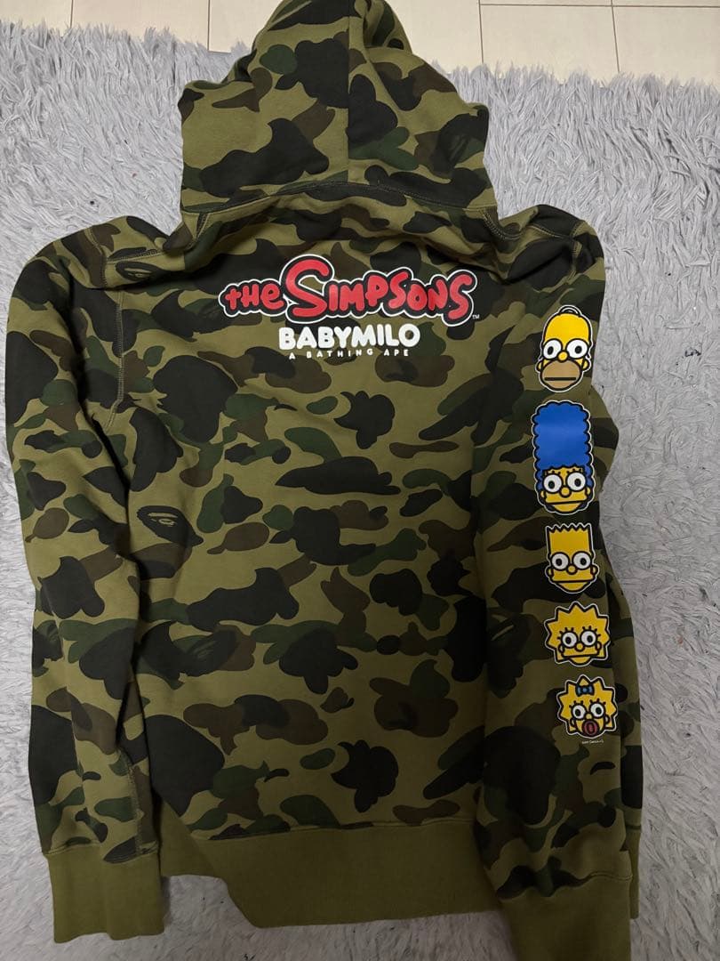 a bathing ape × THE SIMPSONSフルジップパーカーXXL