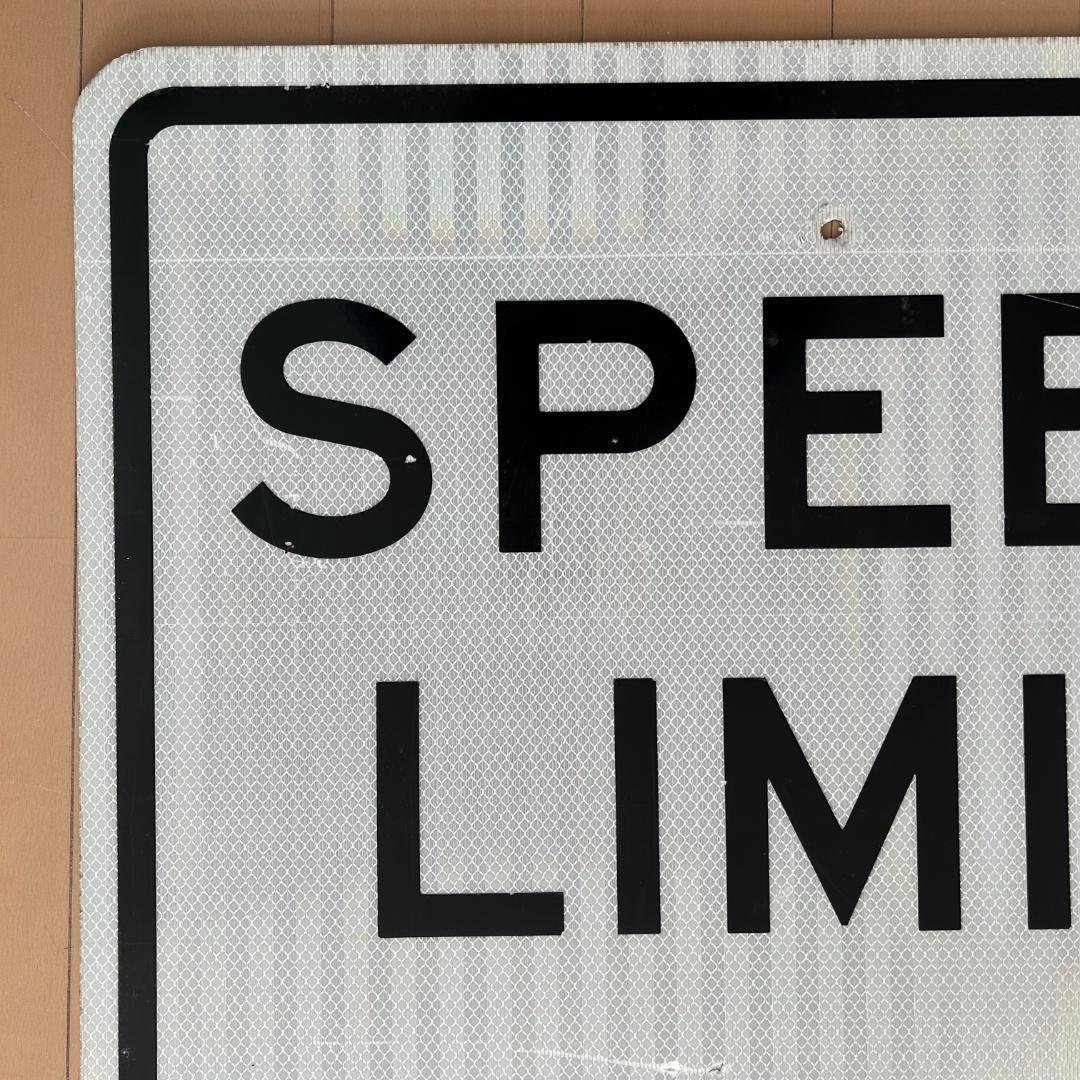 アメリカ USA ビンテージ ロードサイン標識 SPEED LIMIT 道路標識