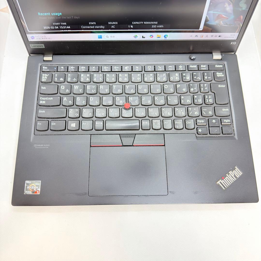 Windowsノート本体 ThinkPad X13 Gen1 Ryzen5 32GB SSD256GB