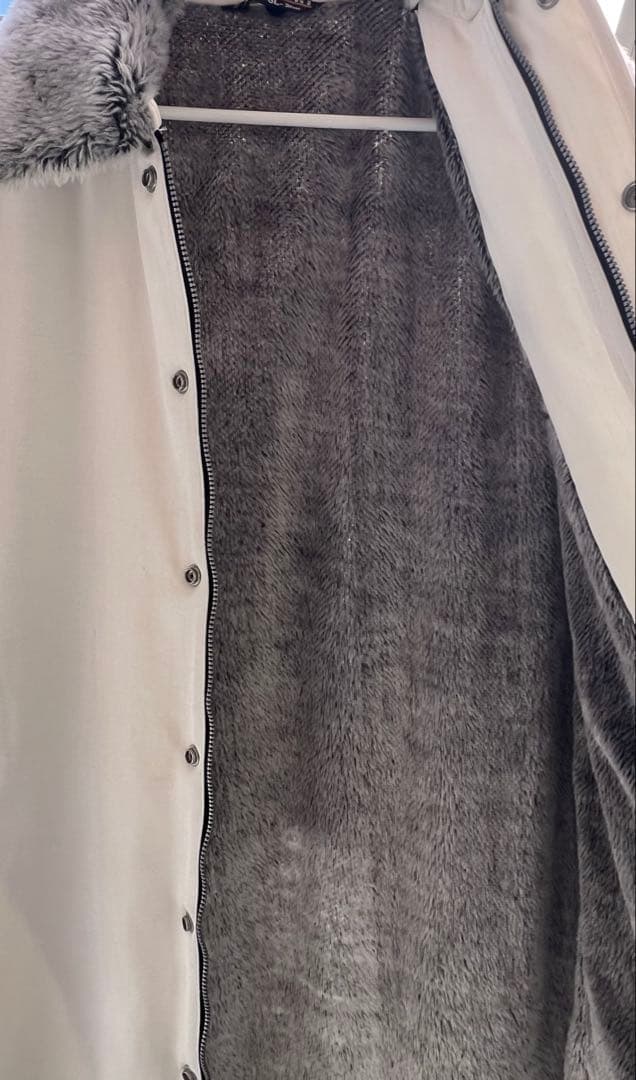 寅壱 TORAICHI ロングコート ドカジャン ホワイト　3L 刺繍入