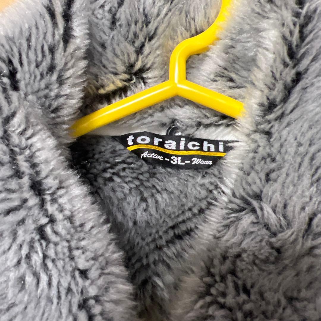 寅壱 TORAICHI ロングコート ドカジャン ホワイト　3L 刺繍入