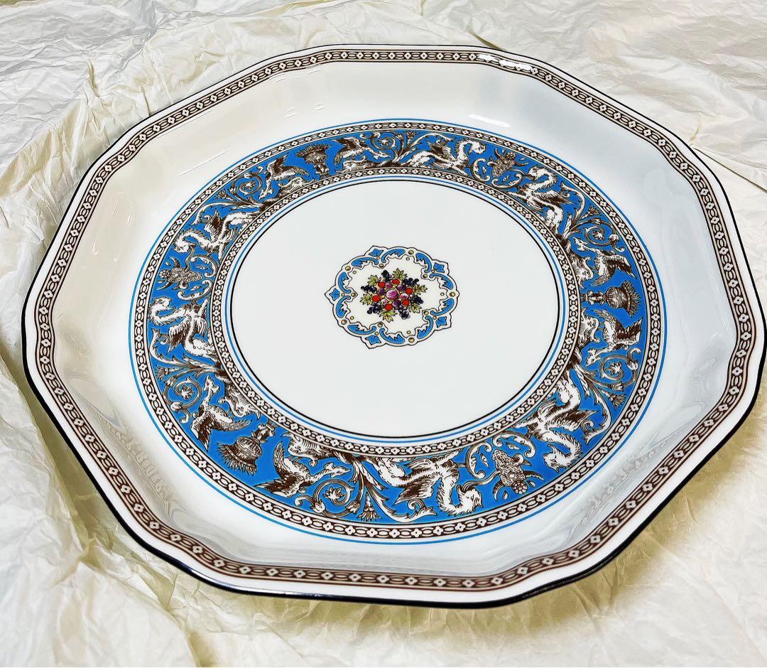 ウェッジウッド フロレンティーン　ターコイズオクタゴナルディッシュ3枚