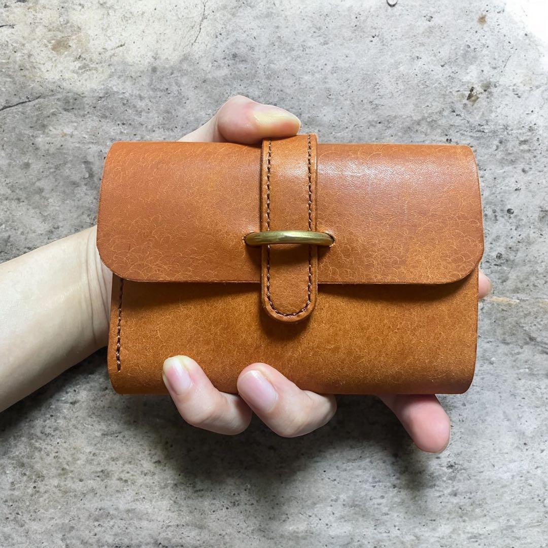 本革三つ折り財布イタリアンレザー × 手縫い仕立て【コンパクト・高級ウォレット】