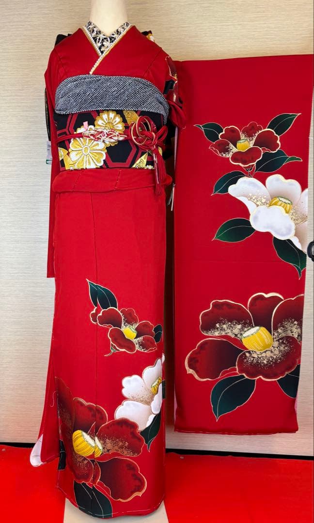 【こりん激安】振袖仕立付きと長襦袢帯〆帯揚げサービス草履バック小物セット