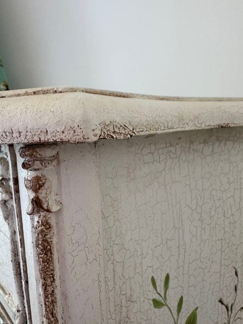 ロココ調家具/アンティーク家具/クラック塗装/薔薇ペイント家具/イマンマニー好き