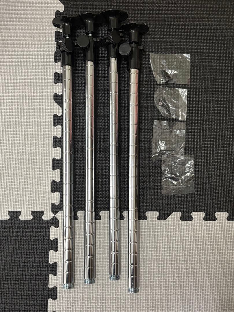 ドウシシャ ルミナスポール120.5cm4本&突っ張りポール高さ62〜100cm