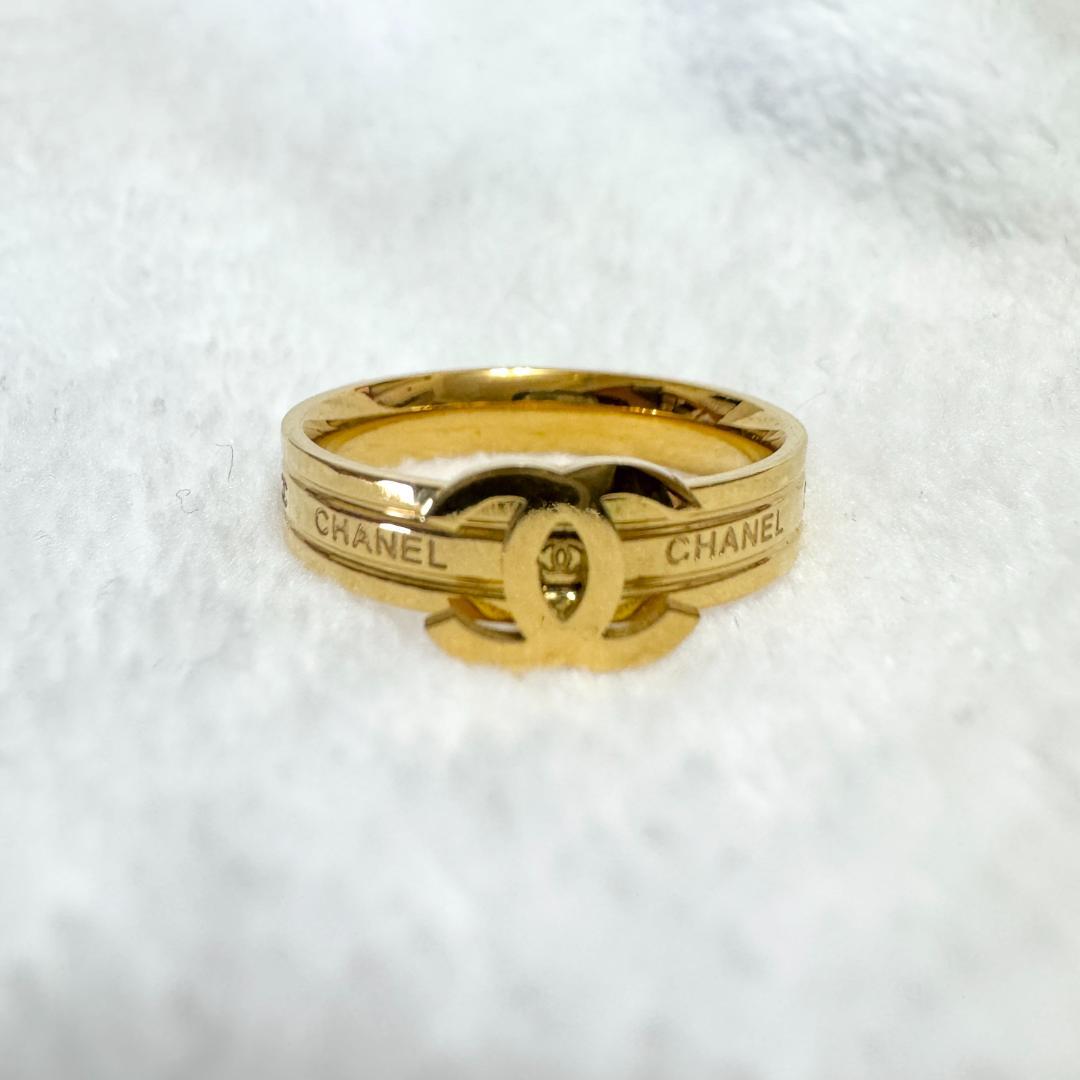 CHANEL ヴィンテージ ゴールド ダブルCロゴ リング