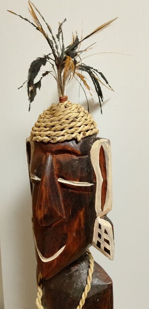 アフリカンスタイル 木製彫刻 約100cm