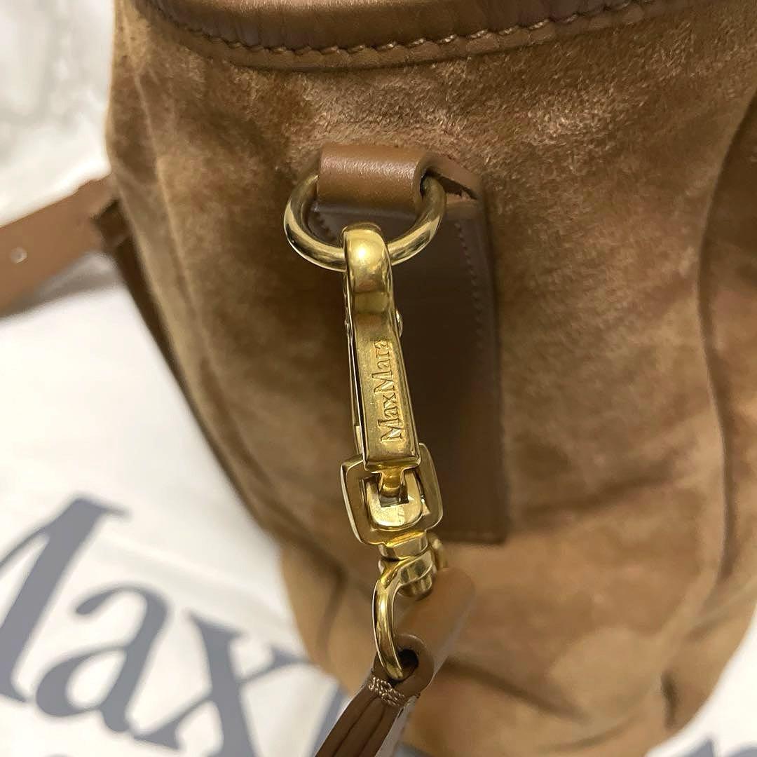 美品　MAX MARA テディベア リバーシブル 上質ラムレザー使用　バッグ