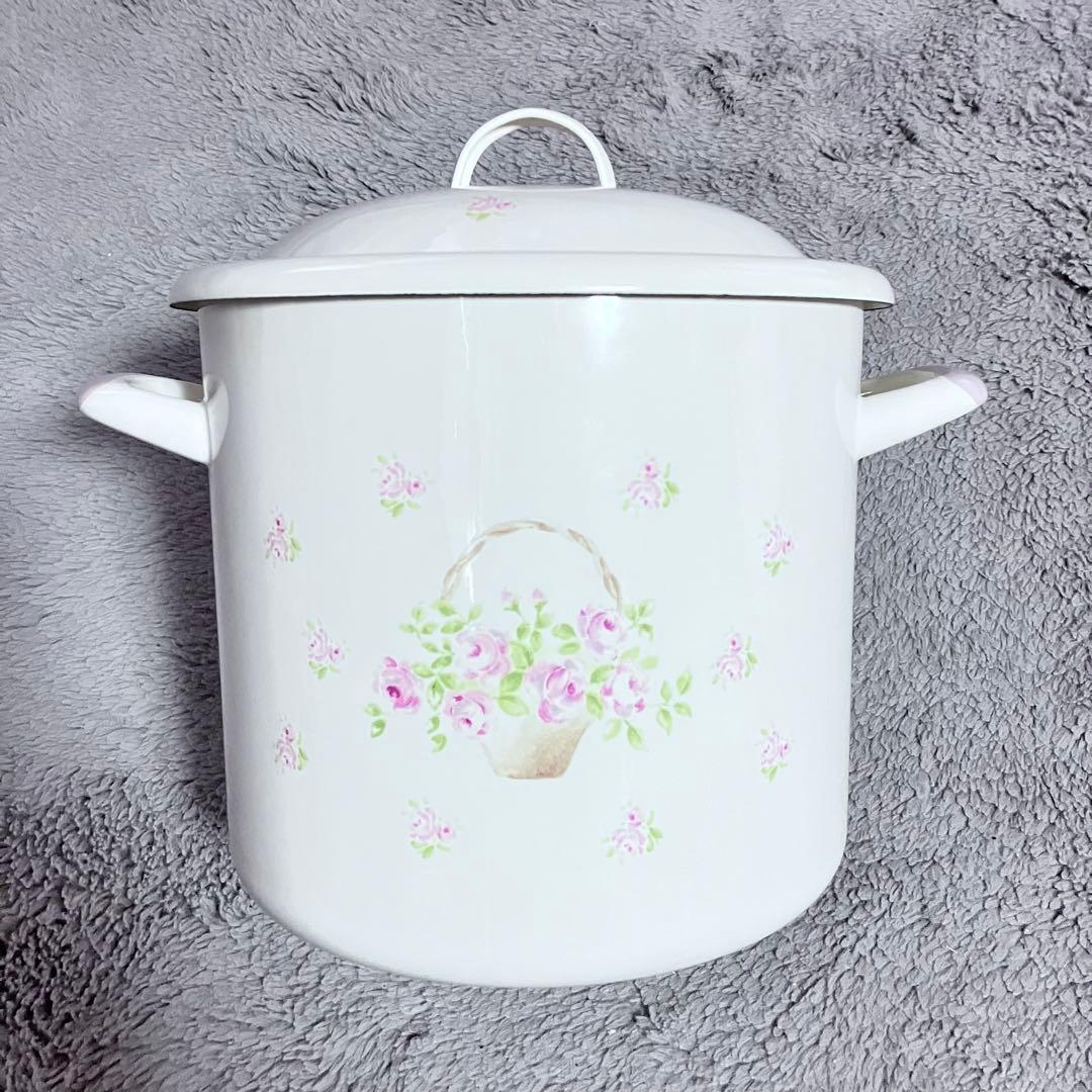 イマン　ローズバスケット　ホーローストッカー