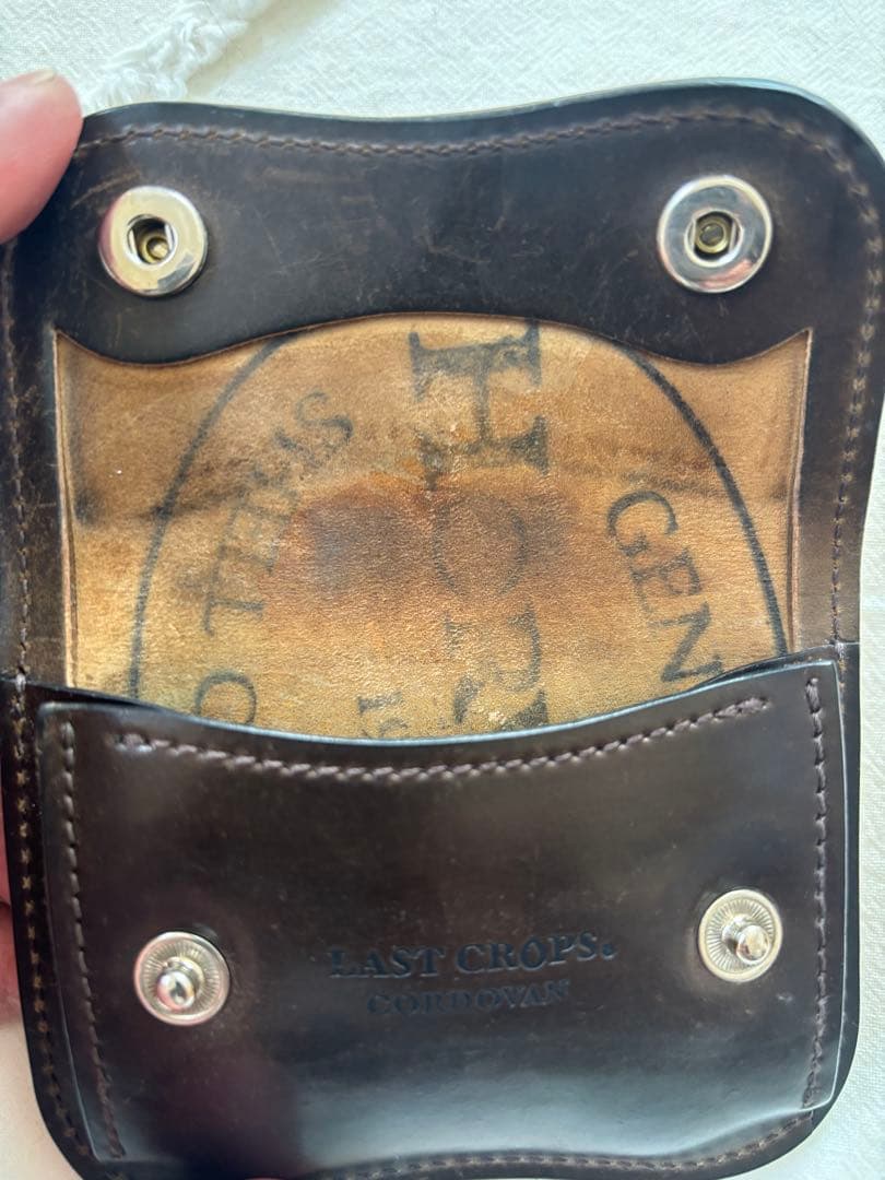 ☆ラストクロップス タング☆シェルコードバン☆スタンプ有り☆ダークコニャック