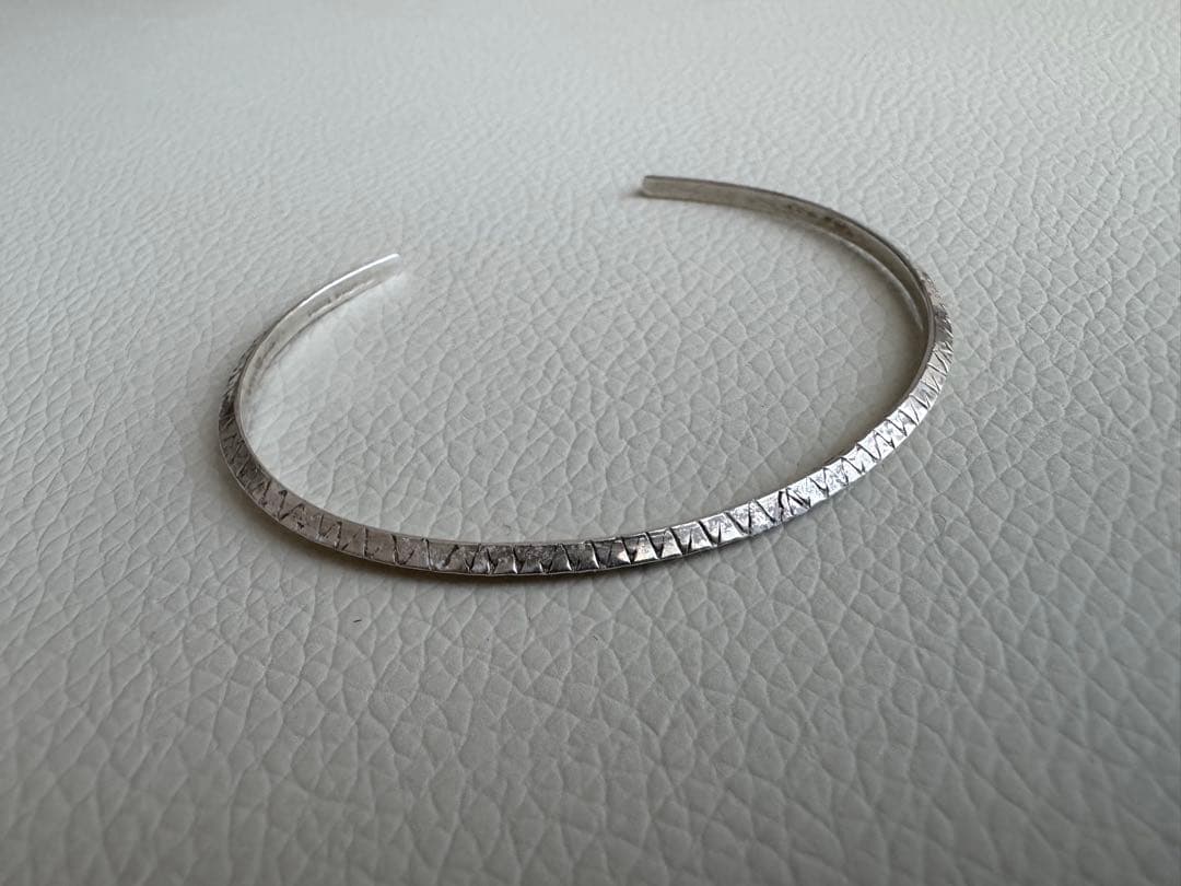 【HRM表記】シルバー バングル 2点セット