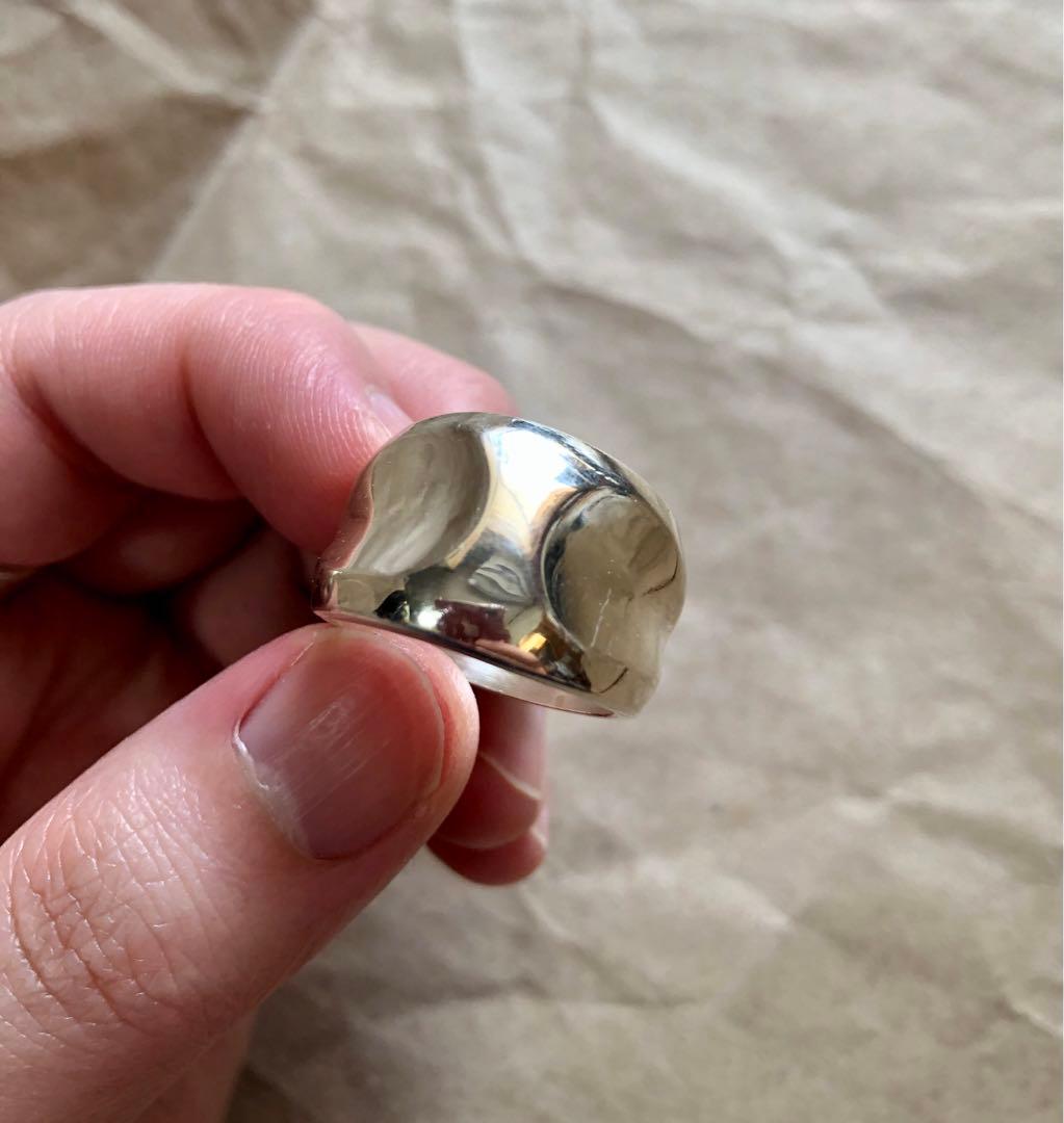 メキシコ製 vintage 925 ピンチ リング 18号程