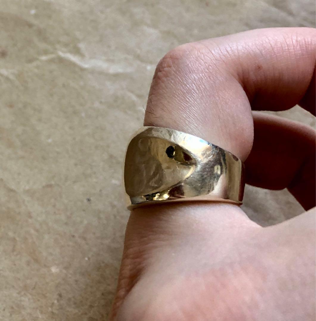 メキシコ製 vintage 925 ピンチ リング 18号程