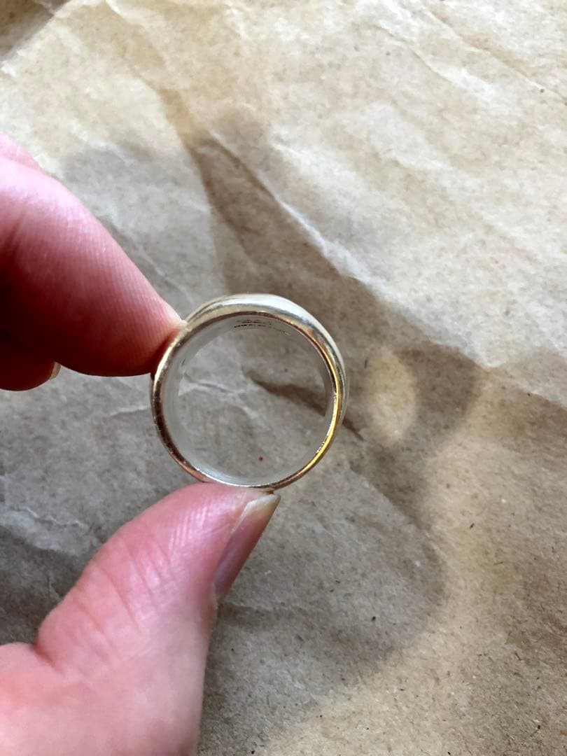 メキシコ製 vintage 925 ピンチ リング 18号程