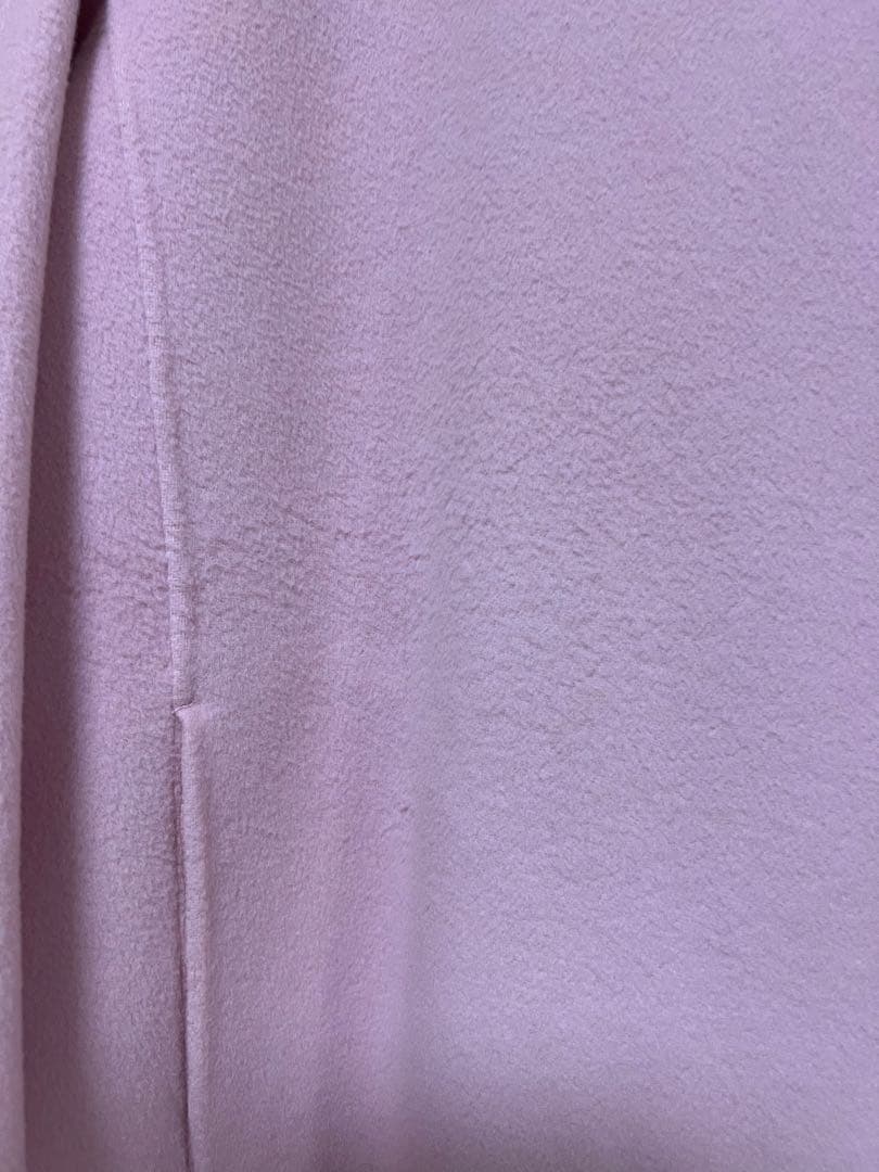 ピンクノーカラーコート