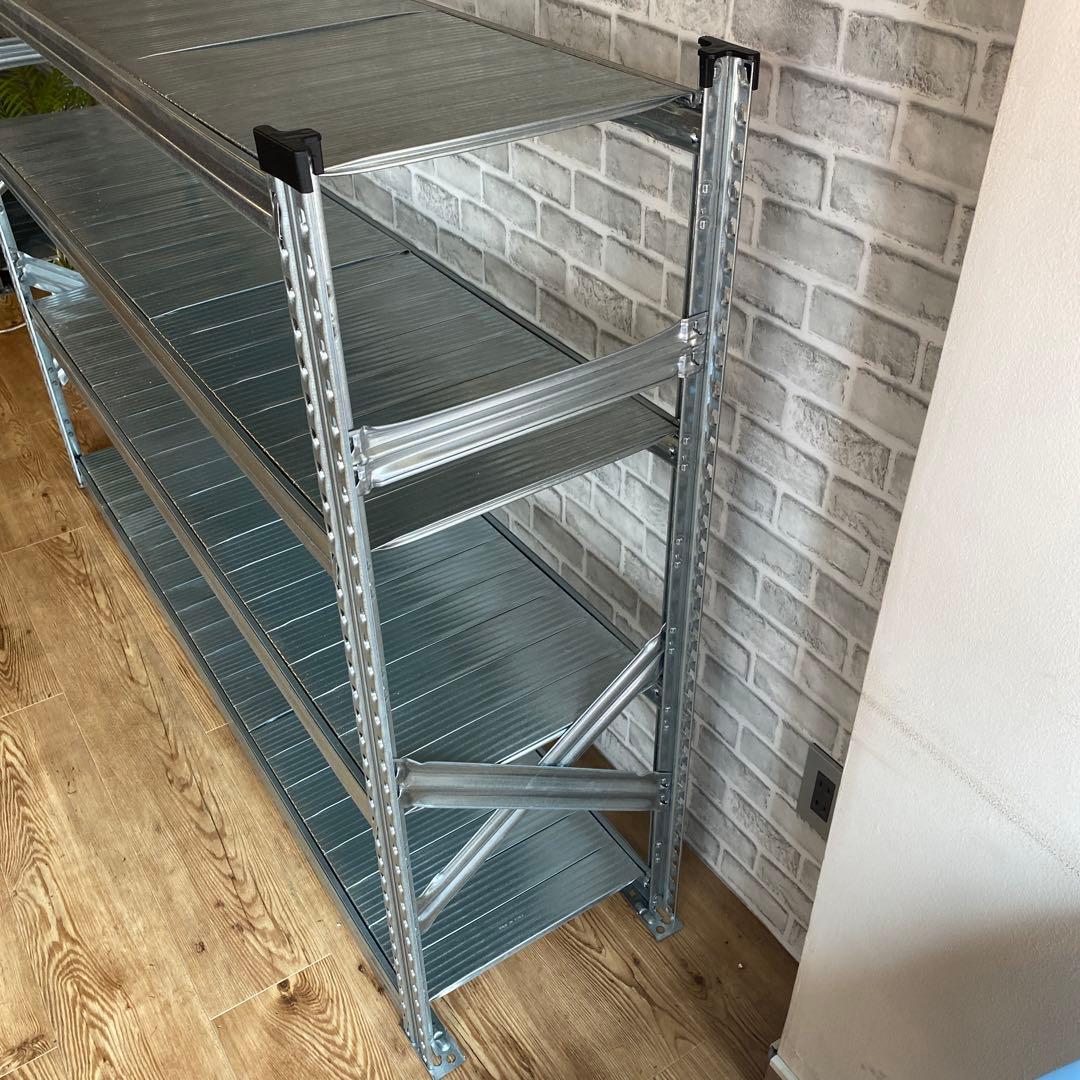 スチールラック 4段 シルバー 幅175cm