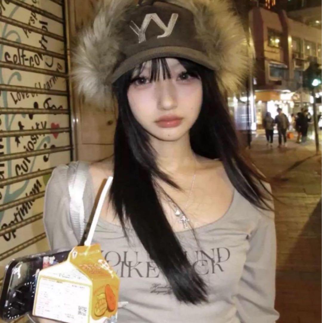 正規品open yy ファーキャップ