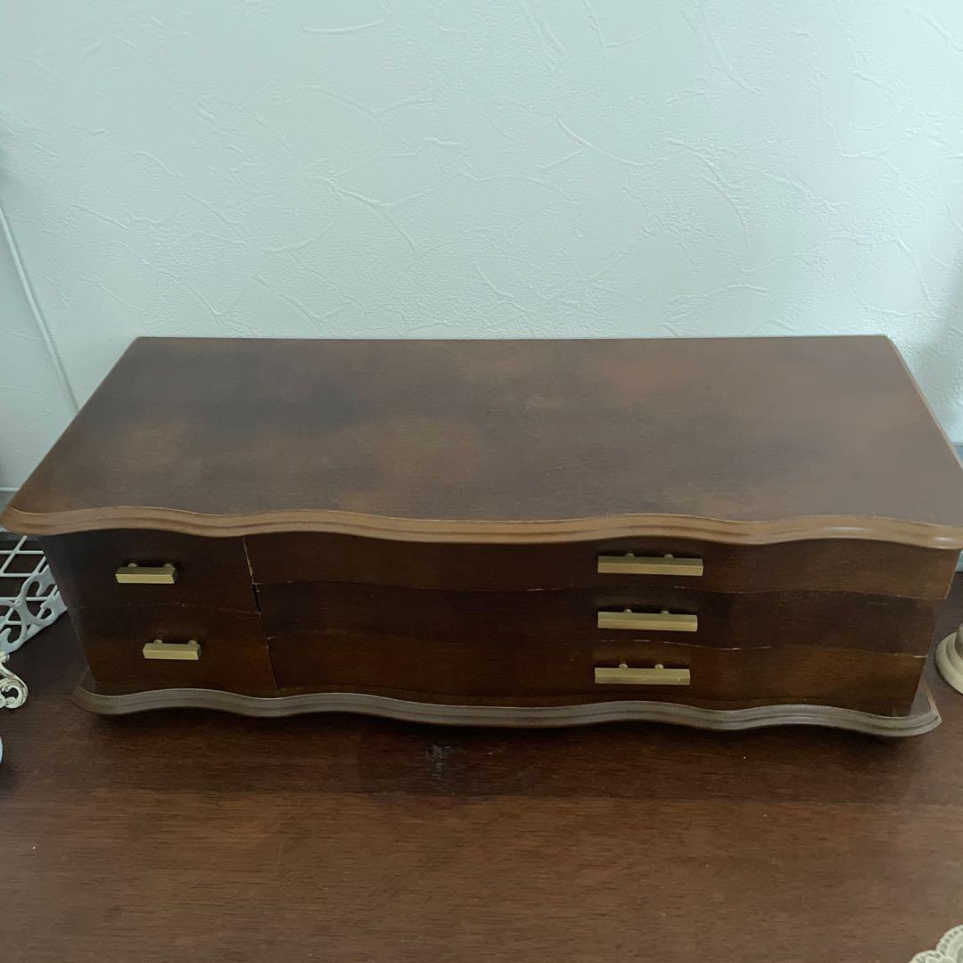 アンティーク　木製ジュエリーケース