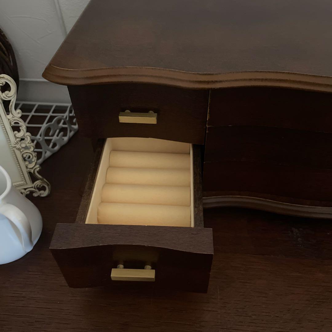 アンティーク　木製ジュエリーケース