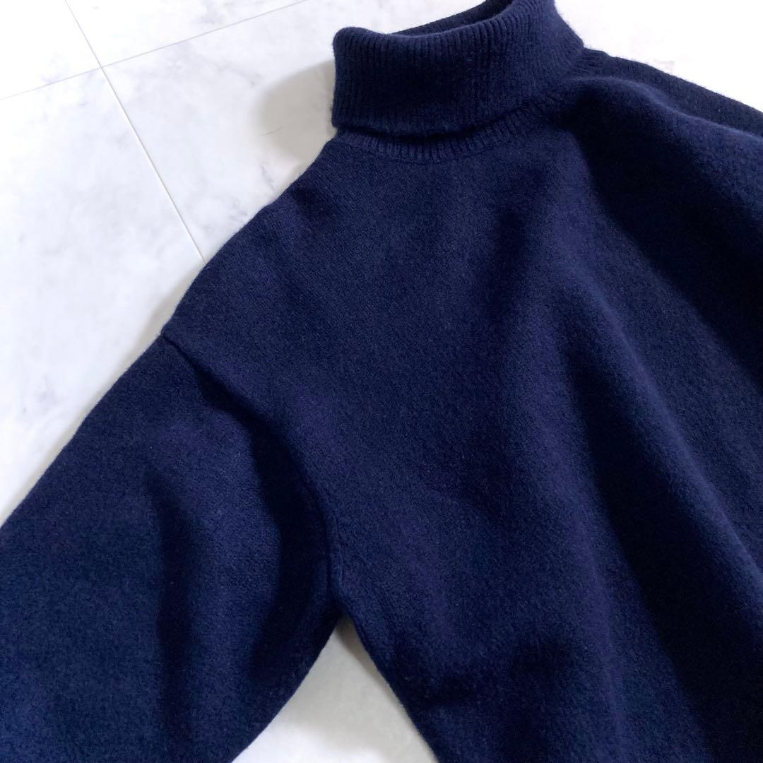 美品 エブール 21AW エキストラファインウール タートルネックニット