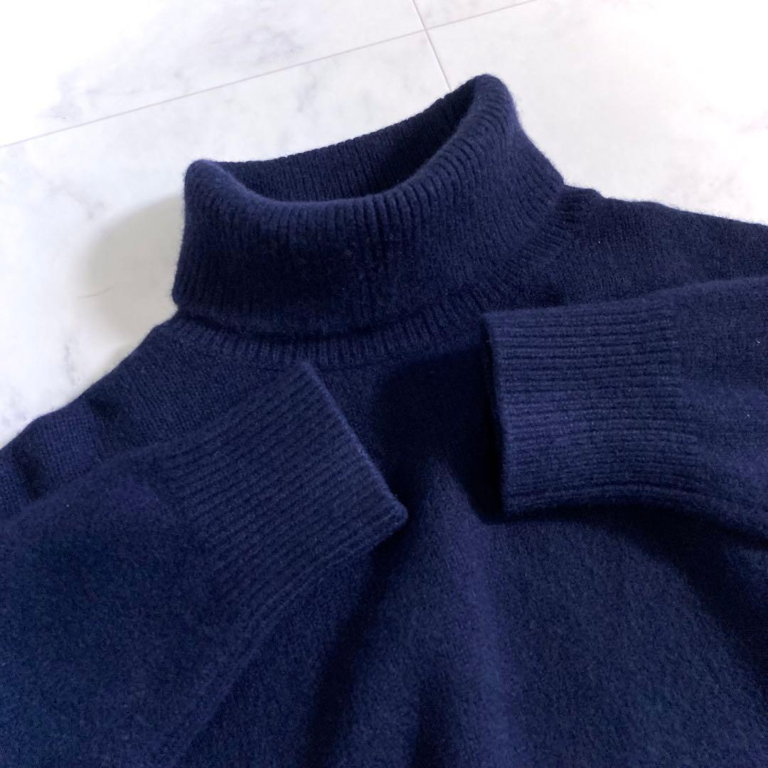 美品 エブール 21AW エキストラファインウール タートルネックニット