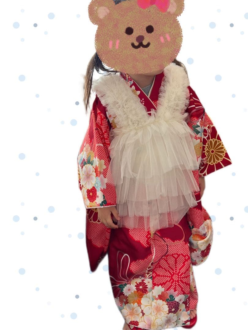 被布エプロンチュール被布　被布ドレス　七五三　被布　七五三