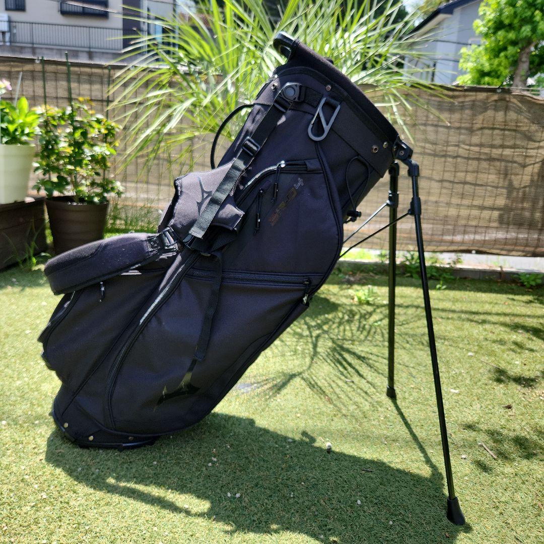 ミズノ　BR-D4 スタンド付きゴルフバッグ 黒