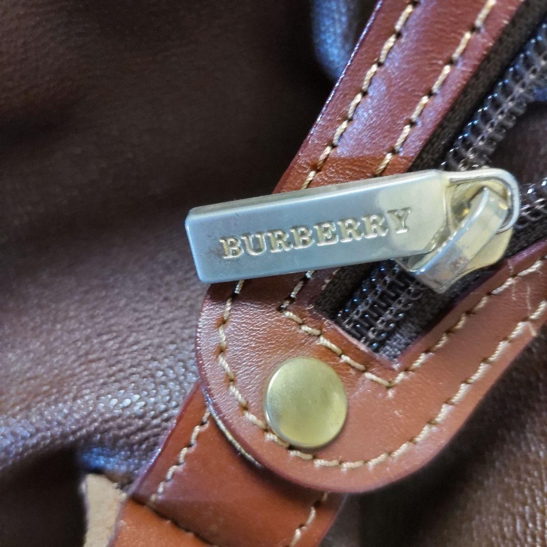 【人気のレザー＆ノバチェック】BURBERRY ボストンバッグ 肩かけ有