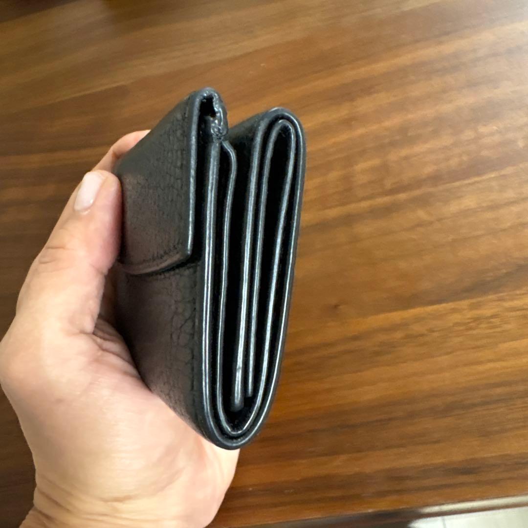 メゾンマルジェラMaisonMargiela三つ折りコンパクトウォレット財布黒