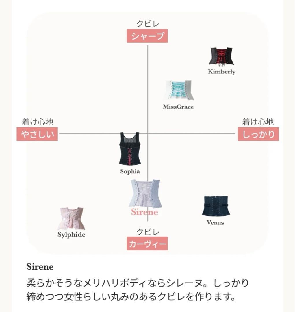 元鈴木さん　コルセット シレーヌ 深海(グレージュ）　Lサイズ