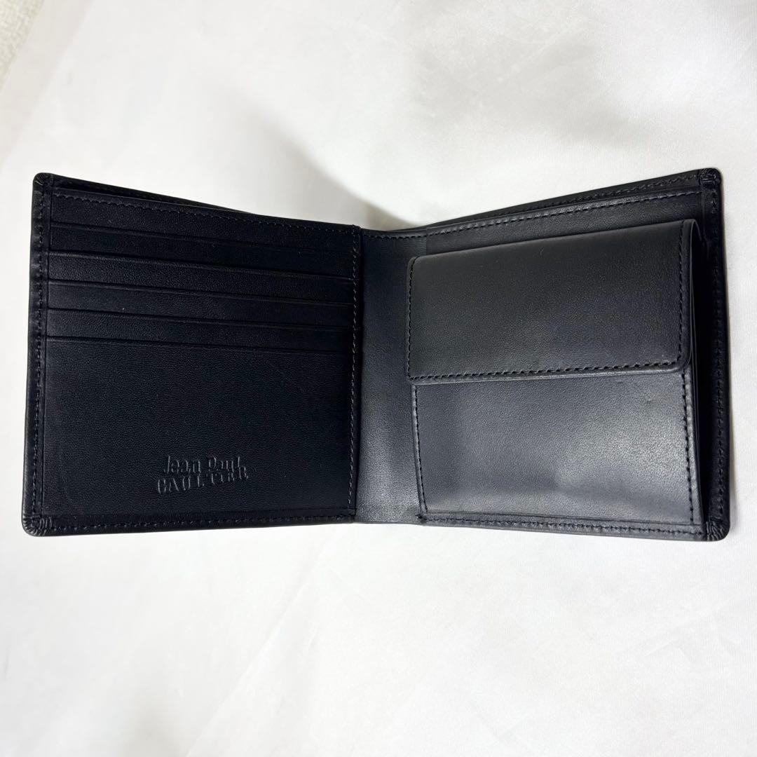 【新品】　ジャンポールゴルチエ　ドラゴン　二つ折り財布　ロゴ　ブラック　希少