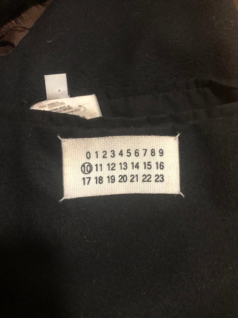 マルタン マルジェラ レザーシングルライダースジャケット 48