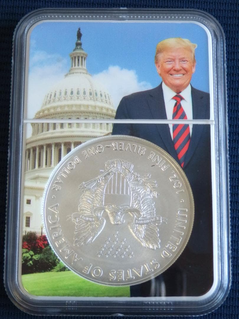 値下　米国　2020年 イーグル1＄銀貨　トランプ絵柄　NGC MS70FDI