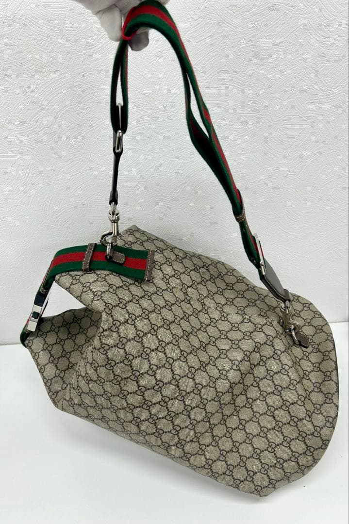 美品 Gucci GGロゴ 旅行 ショルダー ダッフル セーラーバッグ バッグ