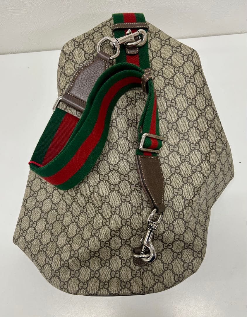 美品 Gucci GGロゴ 旅行 ショルダー ダッフル セーラーバッグ バッグ