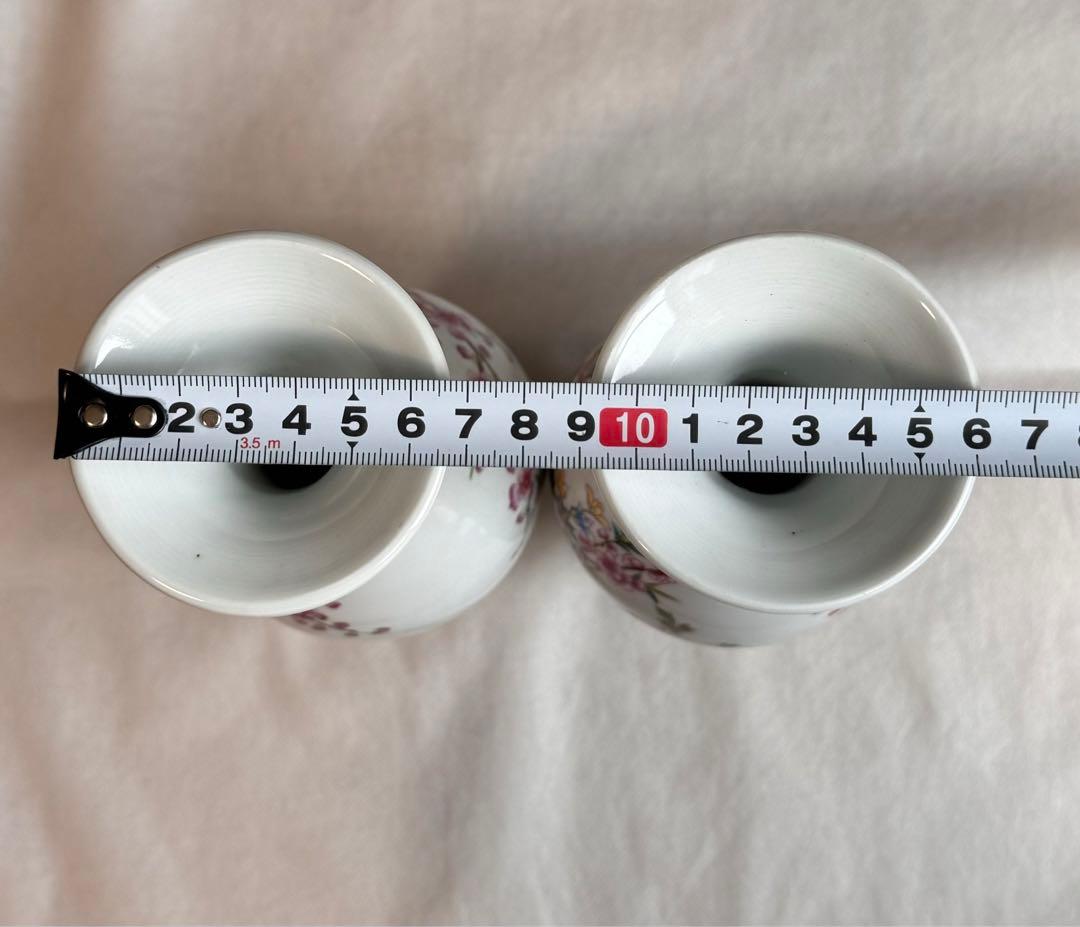 磁器 粉彩工芸 伝統的な中国のセラミック花瓶 ペア