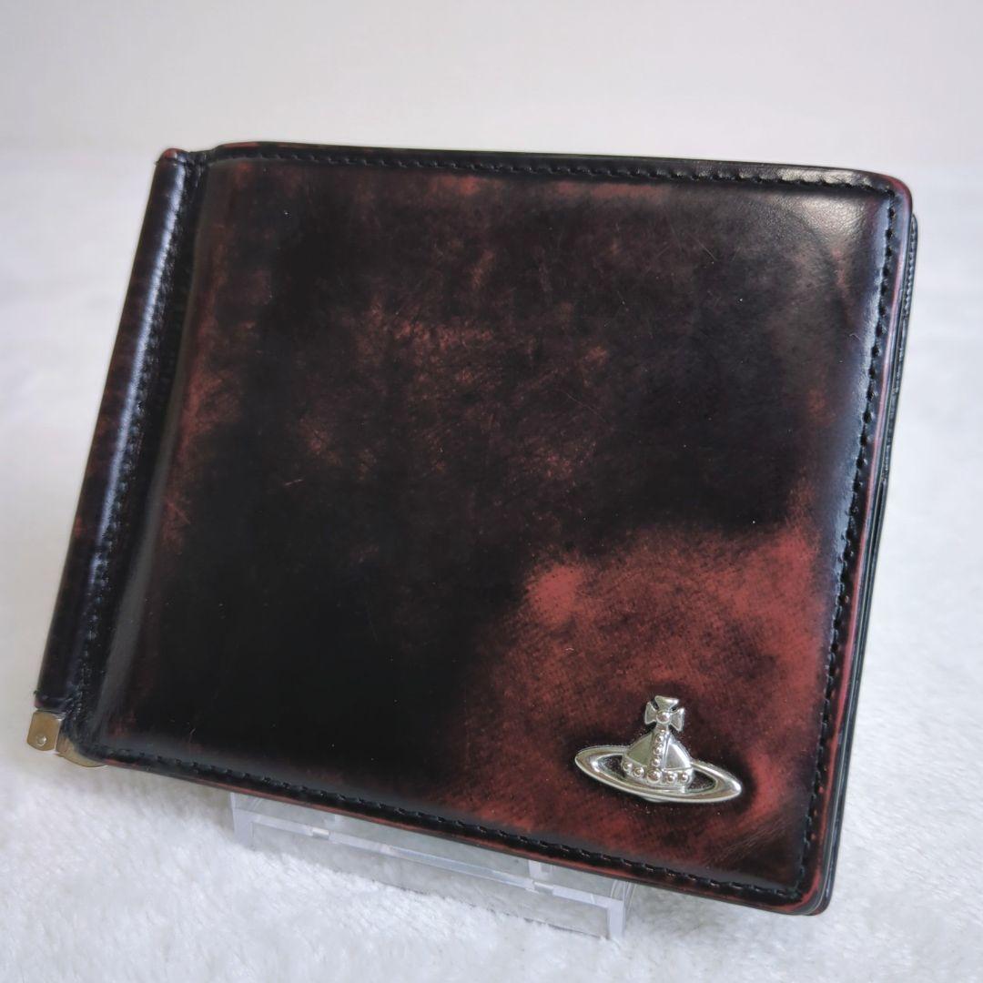 ヴィヴィアンウエストウッド　マネークリップ付き　二つ折り財布