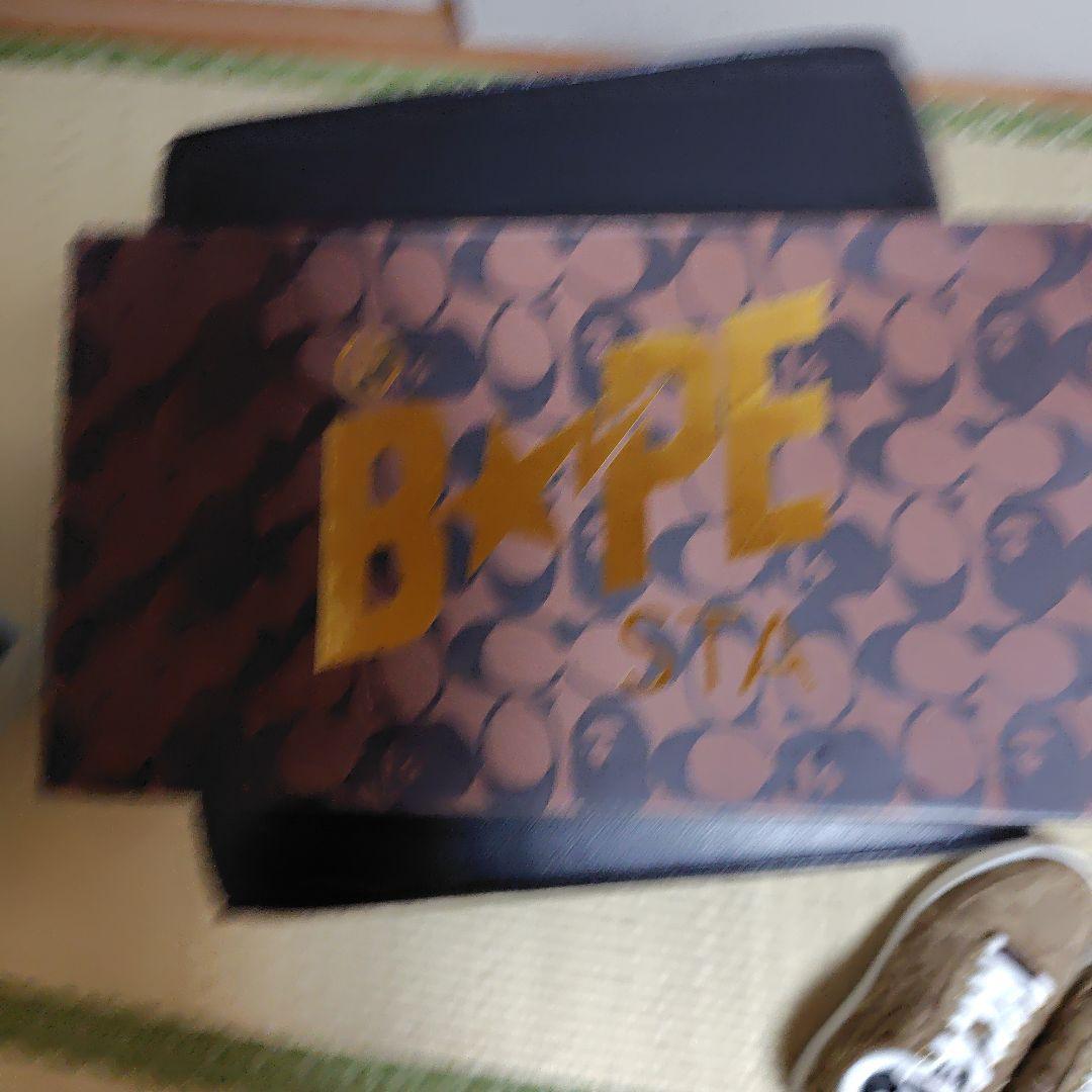 アベイシングエイプ✕COACHコラボシグネチャー柄ブラウンスニーカー