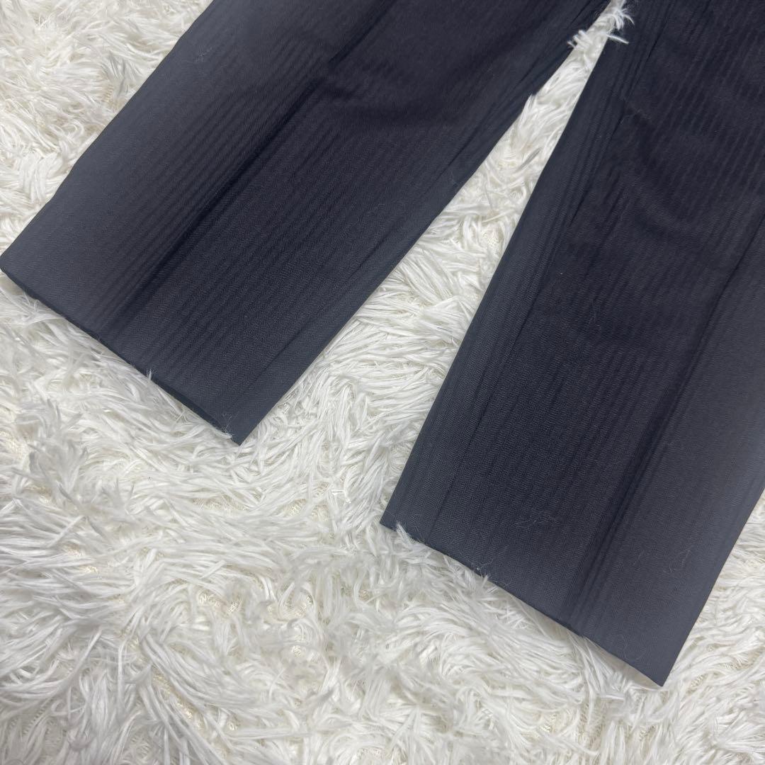 新品 UNTITLED ストライプパンツ スーツ セットアップ ネイビー ウール