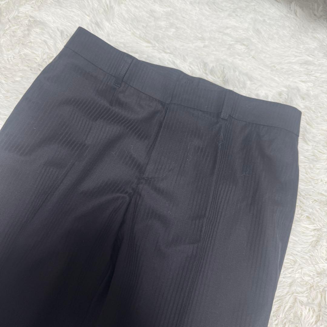 新品 UNTITLED ストライプパンツ スーツ セットアップ ネイビー ウール