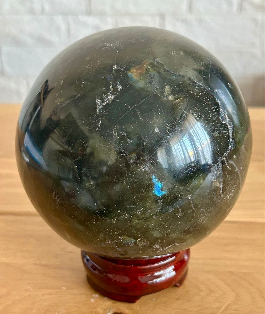 ラブラドライト 大玉 99.4mm スフィア 天然石 原石